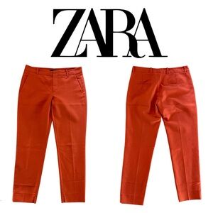 ZARA Woman Pants Women’s Medium Orange Crop LIKE NEW